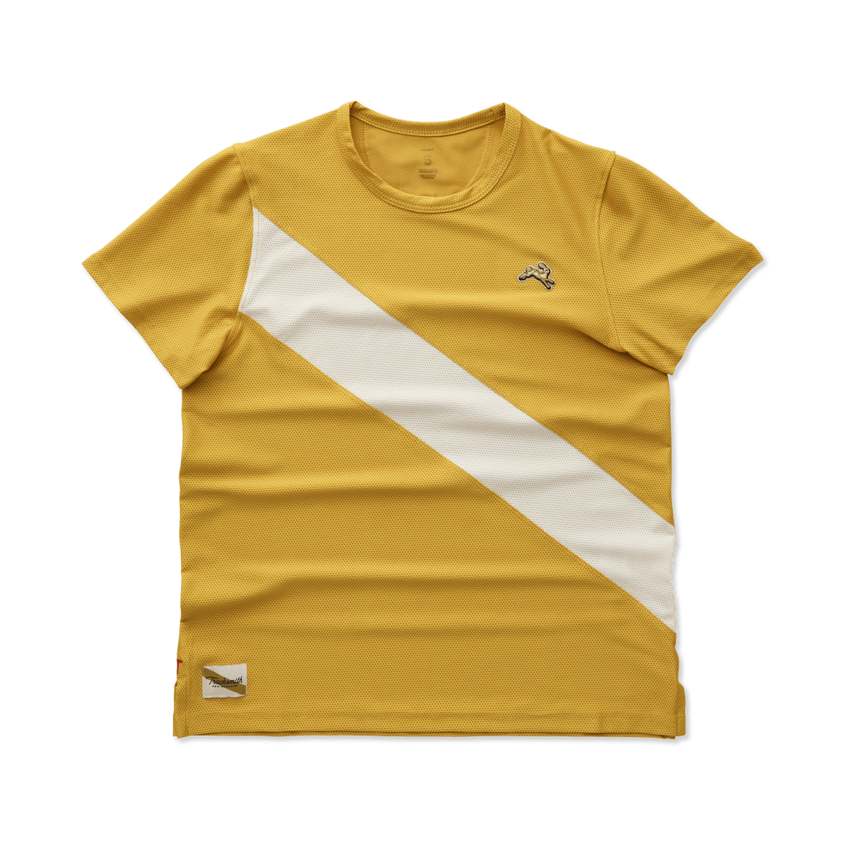 Tracksmith Women's Van Cortlandt Tee – Narcissus / Ivory - Interval Running