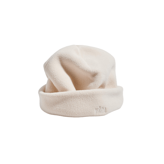 VÅGA Fleece Beanie – Ecru - Interval Running