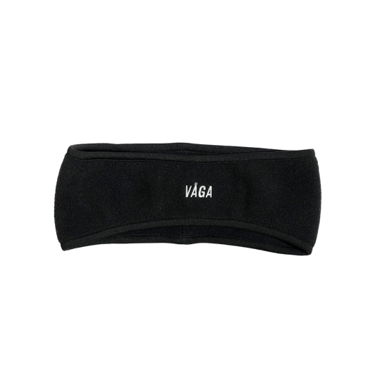 VÅGA Fleece Headband – Black - Interval Running