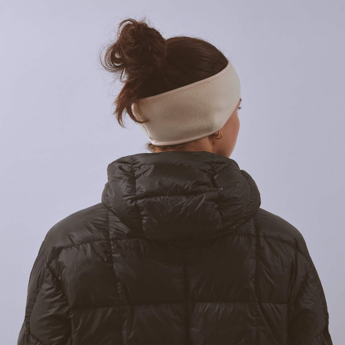 VÅGA Fleece Headband – Ecru - Interval Running