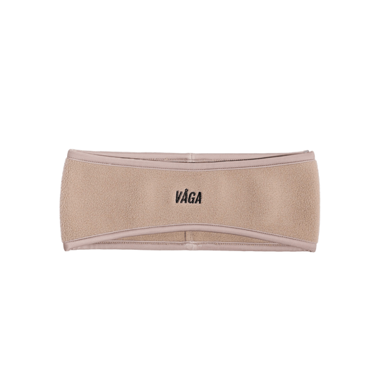 VÅGA Fleece Headband – Taupe - Interval Running