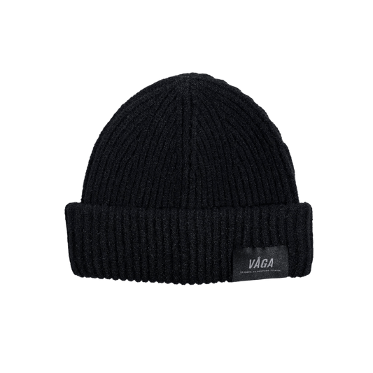 VÅGA Midweight Beanie – Black - Interval Running