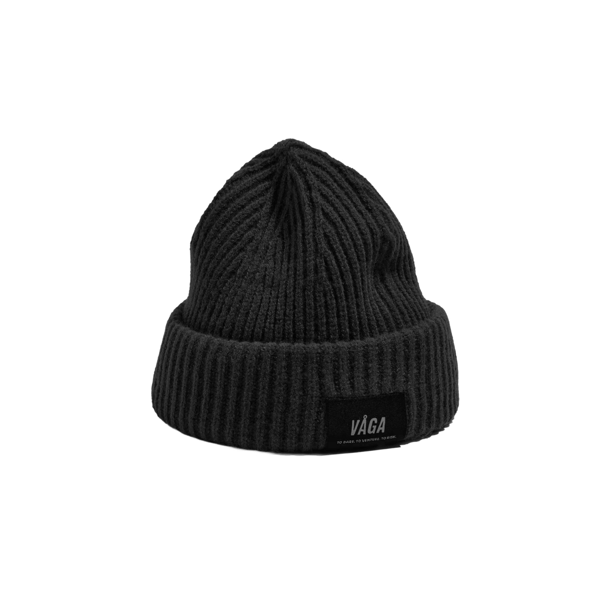 VÅGA Midweight Beanie – Black - Interval Running