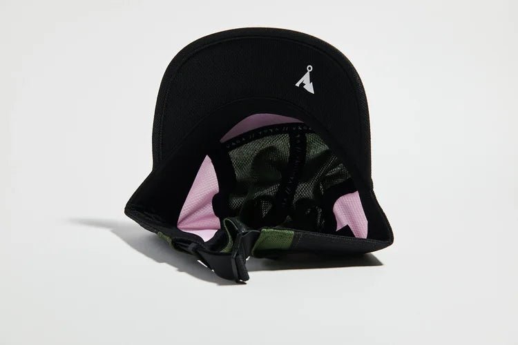 VÅGA Club Cap - Utility Green / Black / Light Pink - Interval Running