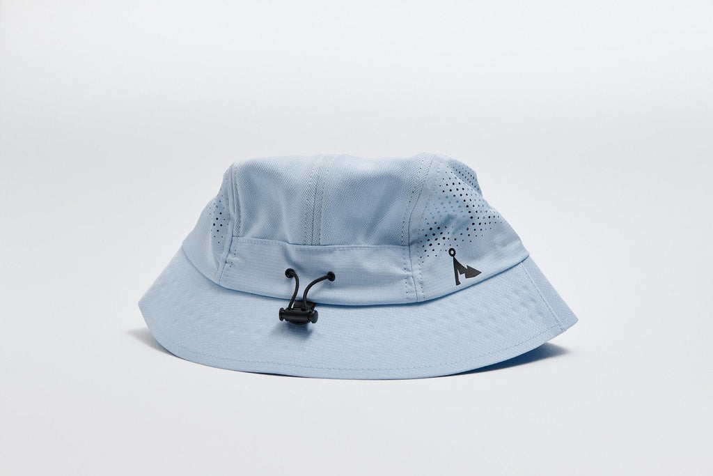 VAGA Feather Bucket Hat – Pastel Blue / Black - Interval Running
