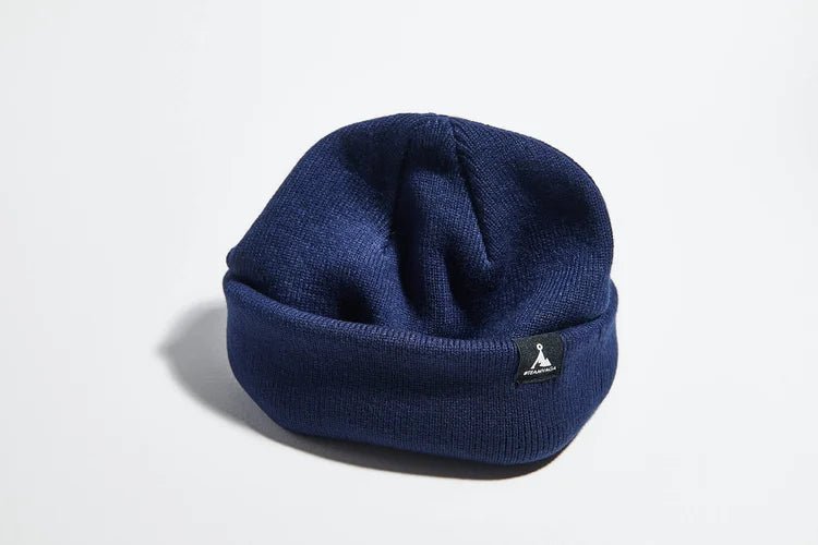 VÅGA Fine Rib Beanie - Navy Blue - Interval Running