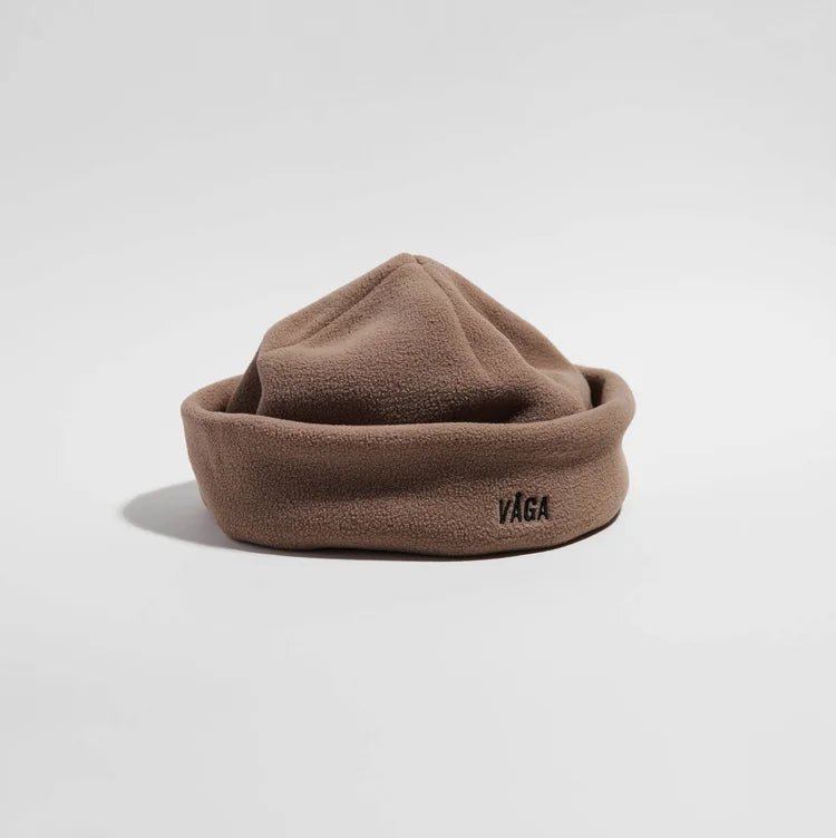 VÅGA Fleece Beanie - Taupe - Interval Running