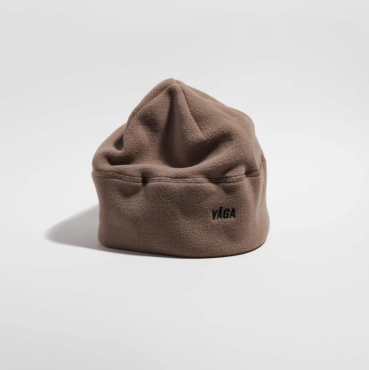 VÅGA Fleece Beanie - Taupe - Interval Running
