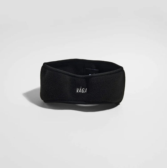 VÅGA Fleece Headband - Black - Interval Running