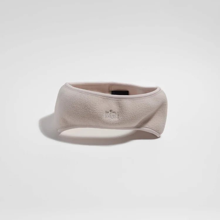 VÅGA Fleece Headband - Ecru - Interval Running