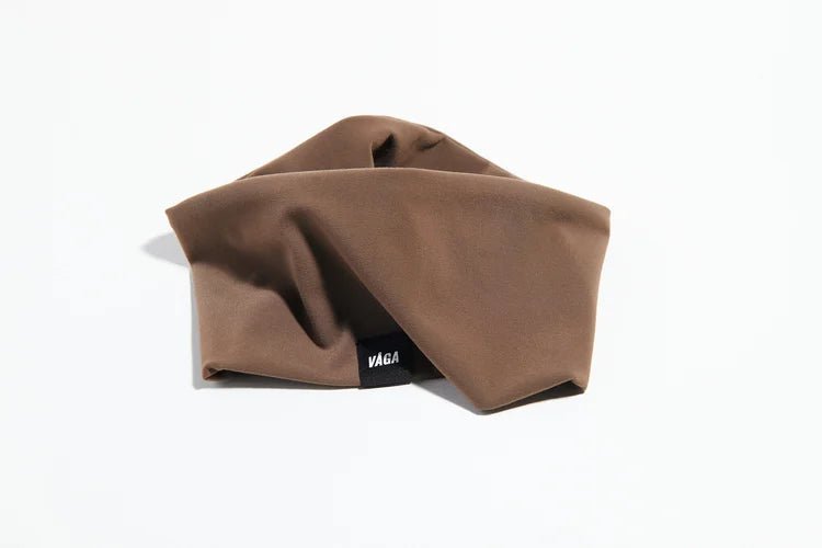 VÅGA Jersey Midweight Headband - Dark Taupe - Interval Running