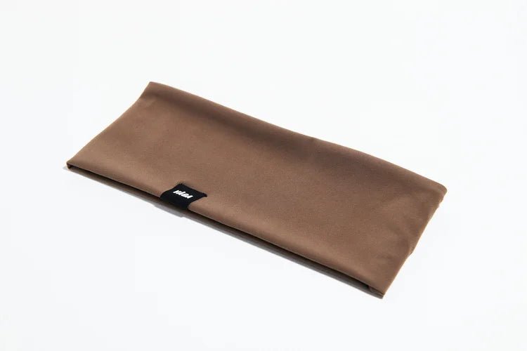 VÅGA Jersey Midweight Headband - Dark Taupe - Interval Running