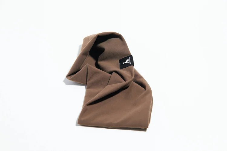 VÅGA Jersey Midweight Headband - Dark Taupe - Interval Running