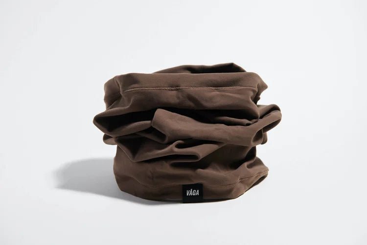 VÅGA Jersey Midweight Neck Gaiter - Dark Taupe - Interval Running