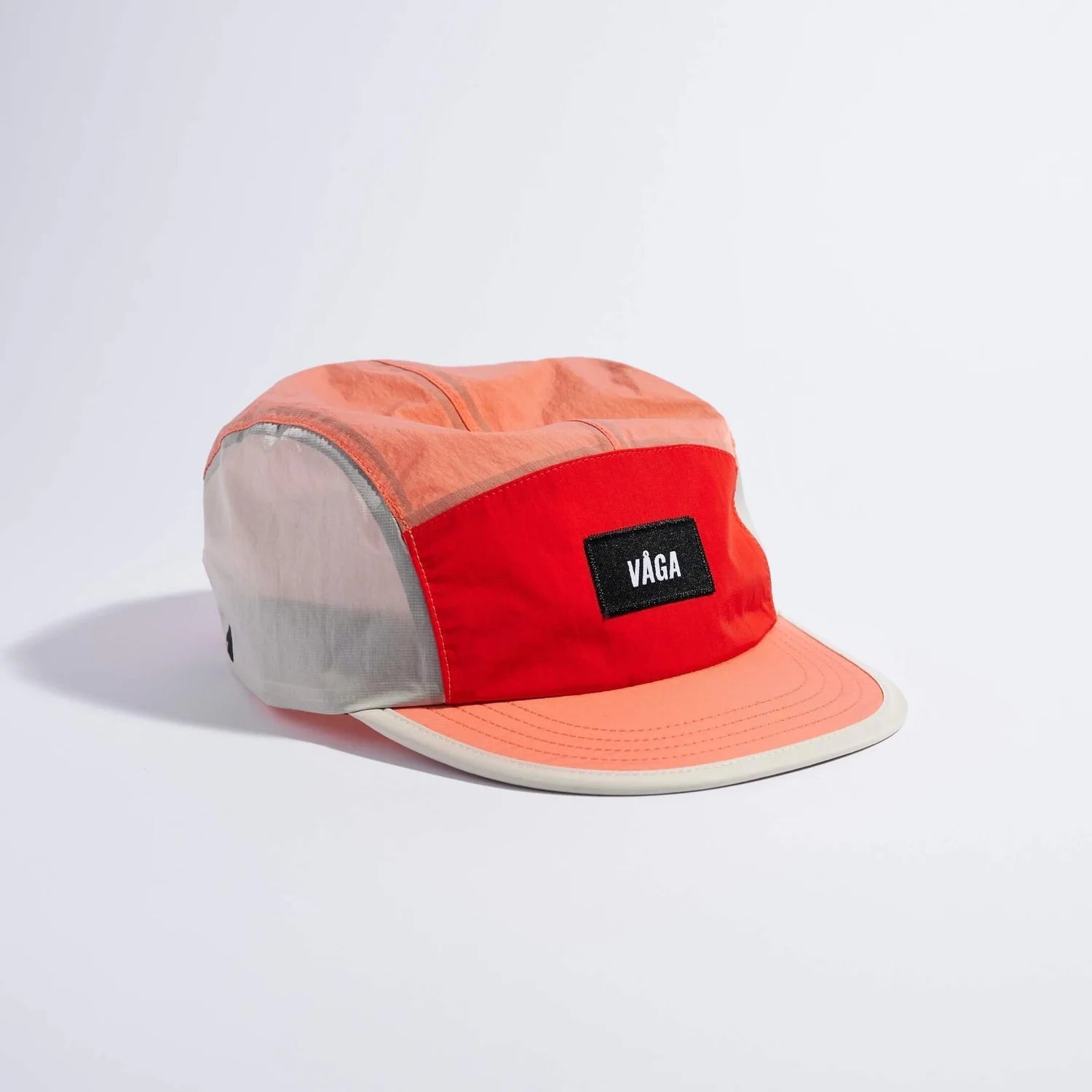 VÅGA Pacer Cap – Flame Red / Coral / Dust Grey - Interval Running
