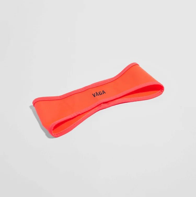 VÅGA Performance Headband - Neon Orange - Interval Running